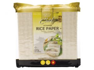 Feuilles de riz carrées - Golden Turtle Image